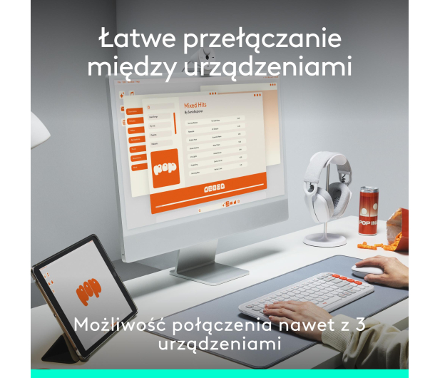 Logitech POP ICON Combo biała - 1355575 - zdjęcie 13